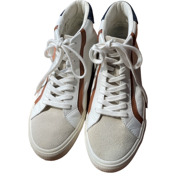 Madewell Sidewalk High Top Sneakers in Colorblock Leather Sz. W - 8 M 6.5 - Picture 6 of 9